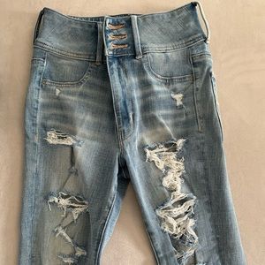 Distressed American eagle jeans